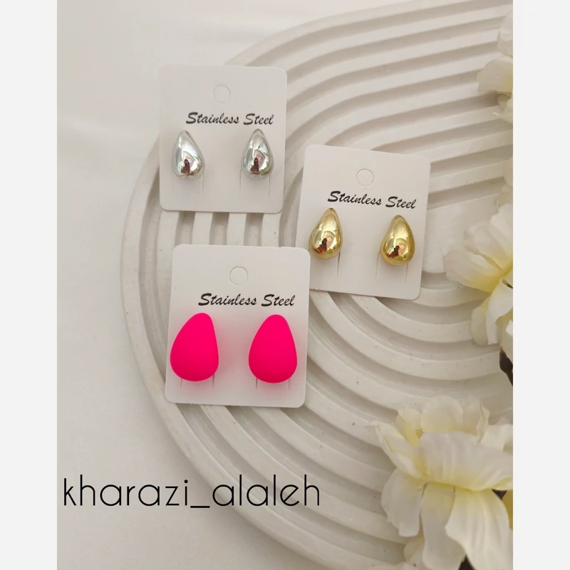 گوشواره ی فانتزی دخترانه میخی  (فروش به صورت یک جفتی)