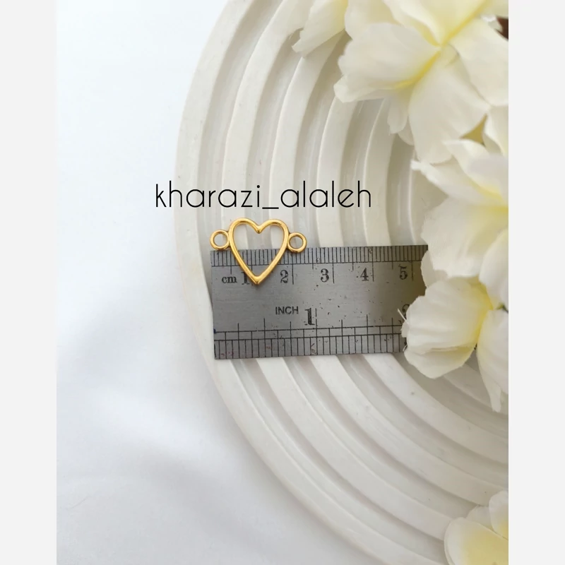 خرجکار دستبندی طلایی طرح قلب (فروش به صورت دونه ای)