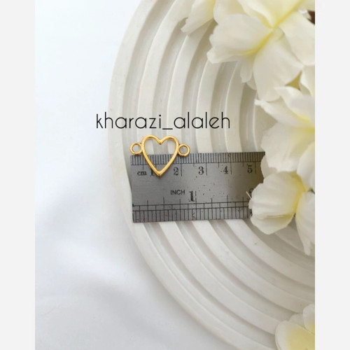 خرجکار دستبندی طلایی طرح قلب (فروش به صورت دونه ای)