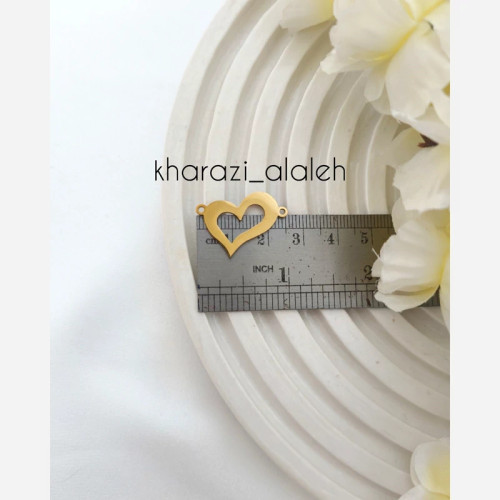 پلاک دستبندی استیل طرح قلب(فروش به صورت دونه ای)
