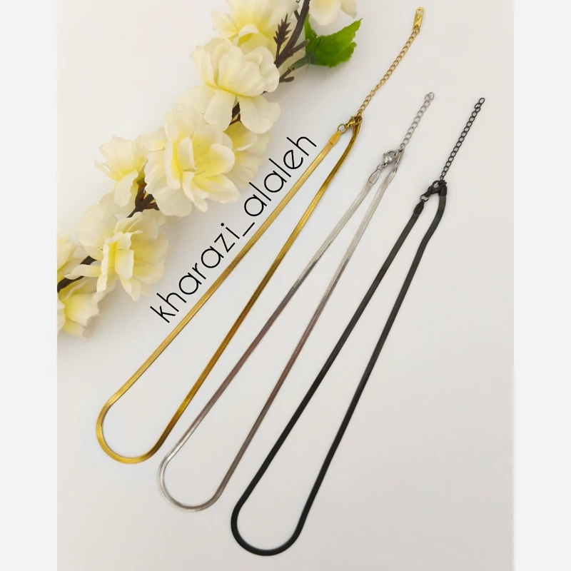 زنجیر استیل گردنبند طرح ماری 45 سانتی (فروش به صورت دونه ای)