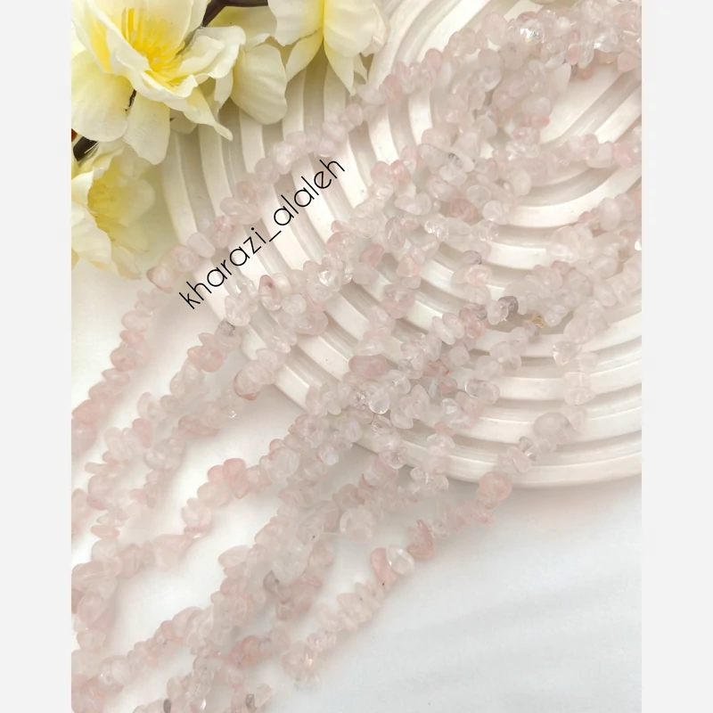 سنگ شکسته رز کوارتز (فروش به صورت بندی 40سانتی و 80 سانتی)