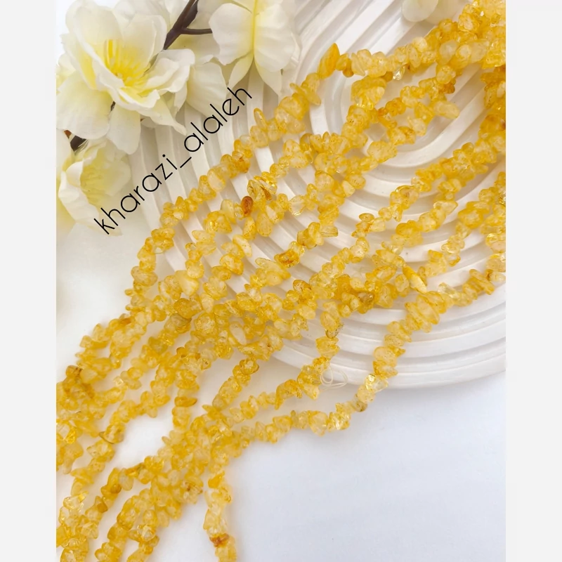 سنگ شکسته سیترین (فروش به صورت بندی 40سانتی و 80 سانتی)