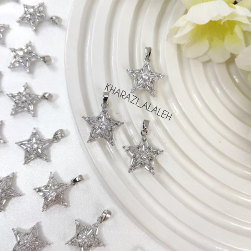 پلاک آویز سوارسکی رنگ ثابت طرح 09 (فروش به صورت دونه ای)