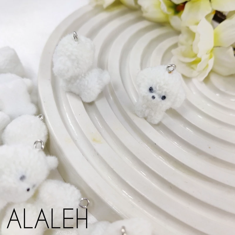 آویز طرح سگ مو فر پشمالو ( فروش به صورت دونه ای)