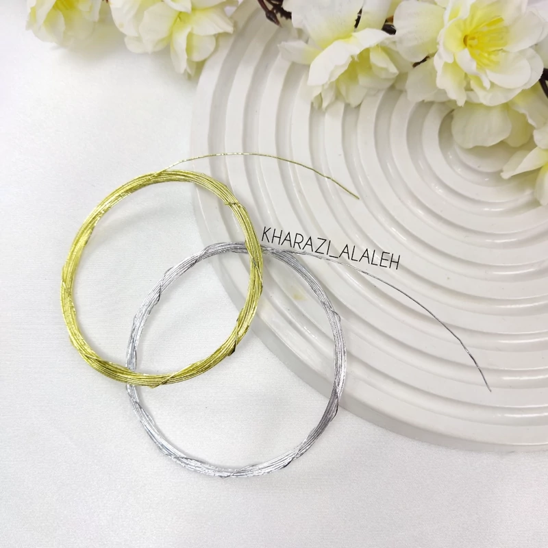 سیم گل سازی روکش دارسایز 05 (فروش به صورت حلقه ای 5 متری)