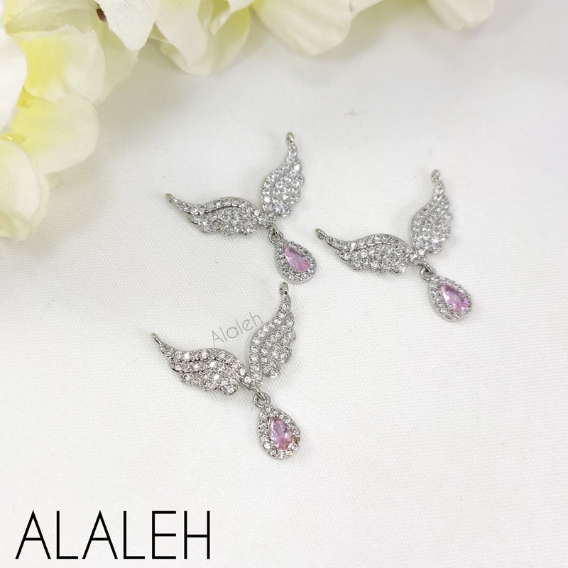 پلاک گردنبندی سوارسکی رنگ ثابت طرح 04 (فروش به صورت دونه ای)