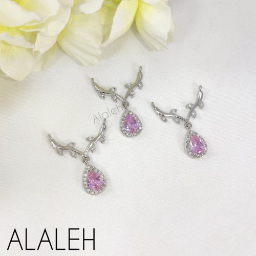 پلاک گردنبندی سوارسکی رنگ ثابت طرح 02 (فروش به صورت دونه ای)