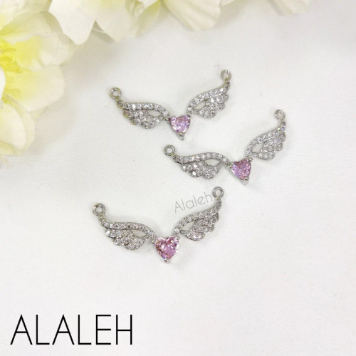 پلاک گردنبندی سوارسکی رنگ ثابت طرح 03 (فروش به صورت دونه ای)