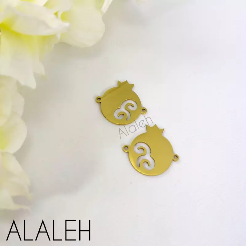 پلاک دستبندی استیل طرح انار تو پر (فروش به صورت دونه ای)