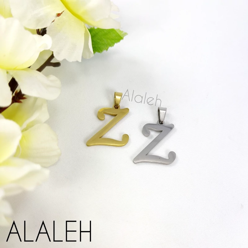 پلاک آویز استیل حروف لاتین Z(فروش به صورت دونه ای)