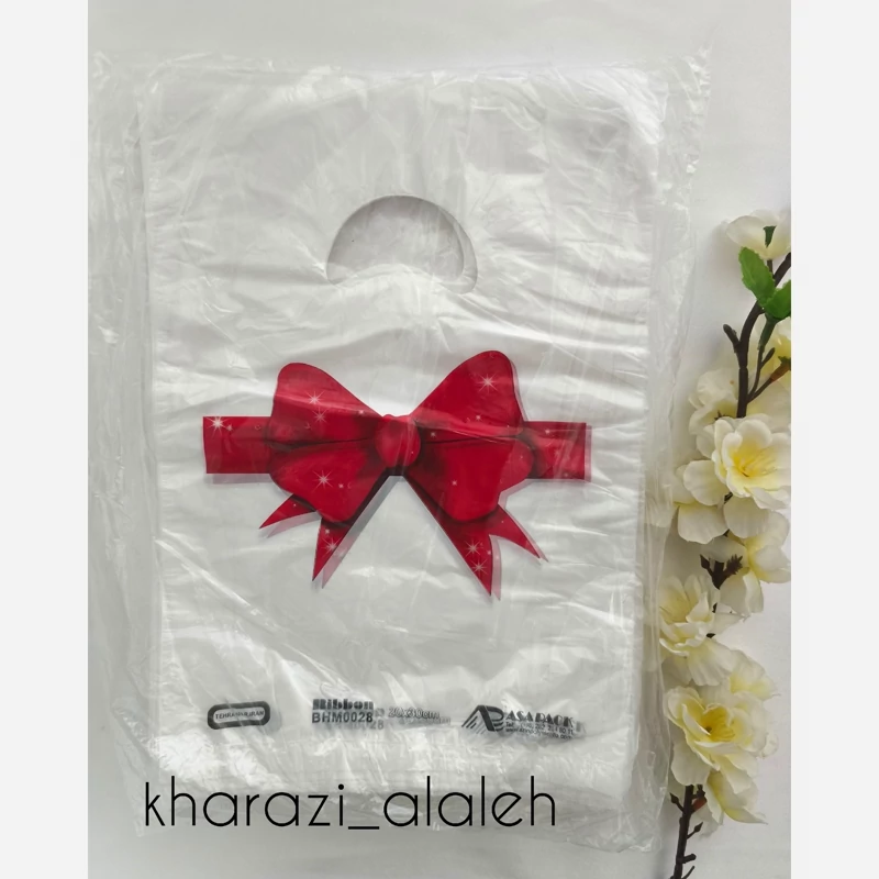 کیسه دسته دار طرح پاپیون (فروش به صورت بسته 100 عددی)