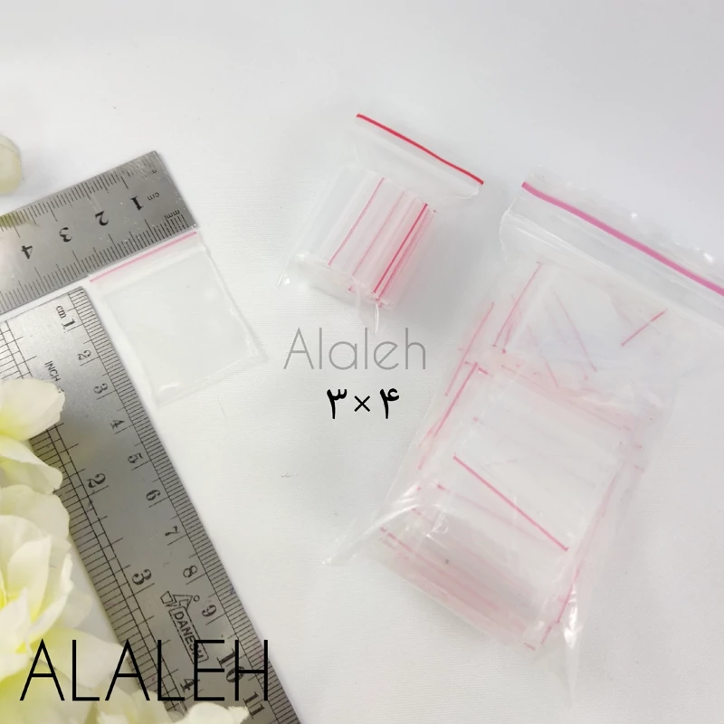کیسه زیپ دار سایز 3 در 4( فروش به صورت بسته 100 عددی)