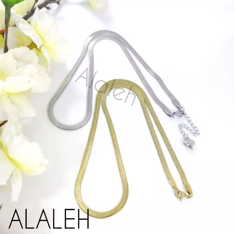 زنجیر استیل گردنبند طرح ماری  40 سانتی( فروش به صورت دونه ای)