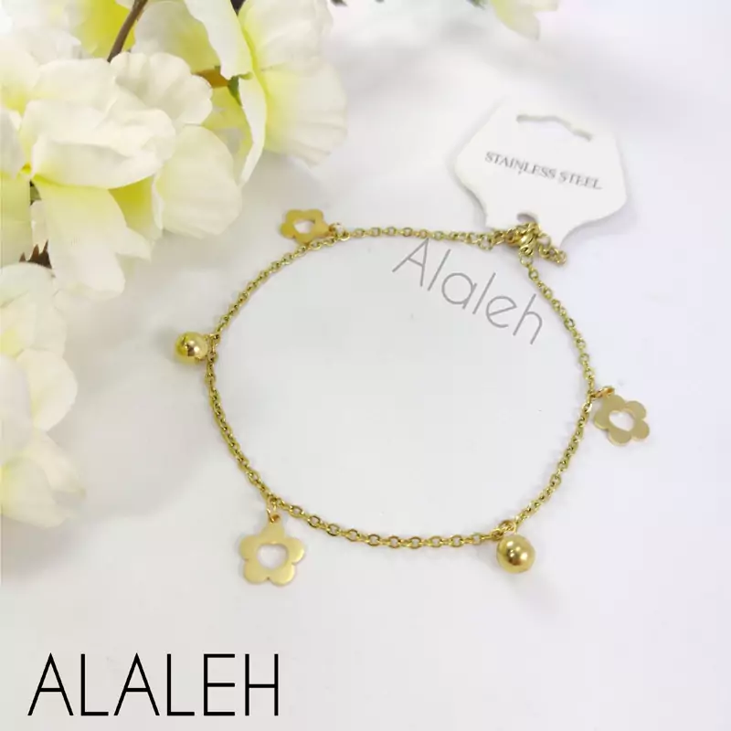 پابند استیل در طرح گل( فروش به صورت دونه ای)