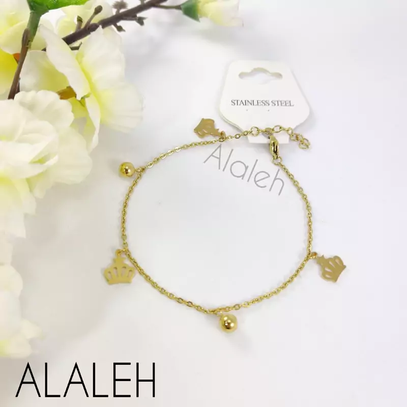 پابند استیل در طرح تاج ( فروش به صورت دونه ای)