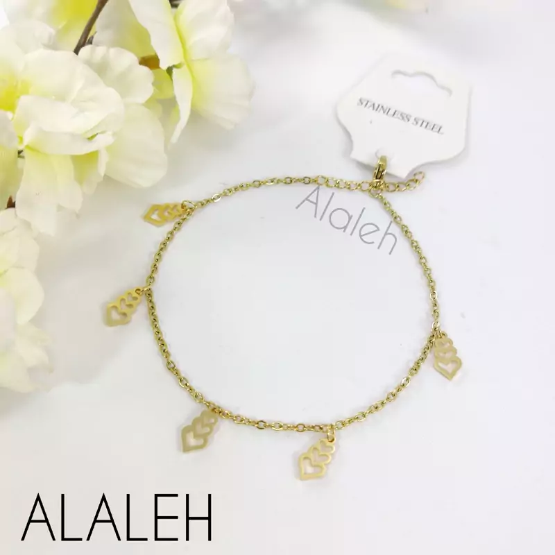 پابند استیل در طرح 3قلب ( فروش به صورت دونه ای)