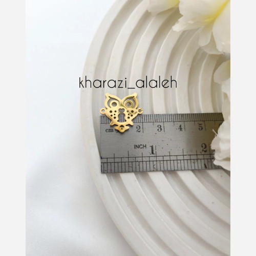 پلاک دستبندی استیل طرح جغد (فروش به صورت دونه ای)