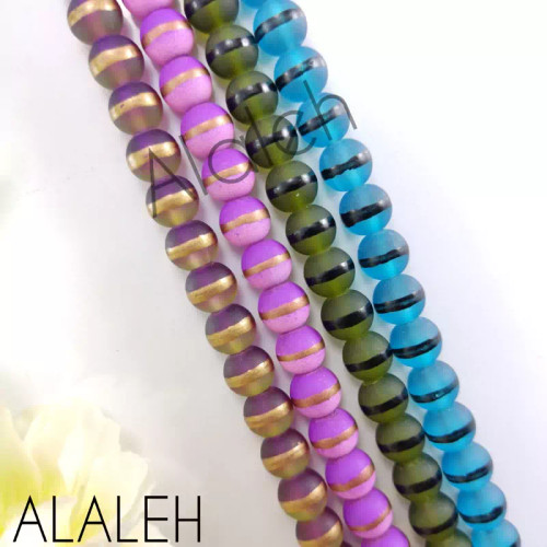 مروارید آبرنگی خط دار(فروش به صورت بندی)(آبی ، سبز و شرابی حدوداً 50 تایی ـــ شرابی حدوداً 42 تایی)