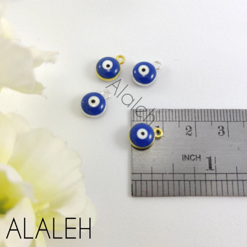 پلاک آویز چشم نظر طرح دایره 1 سانتی (فروش به صورت دونه ای)