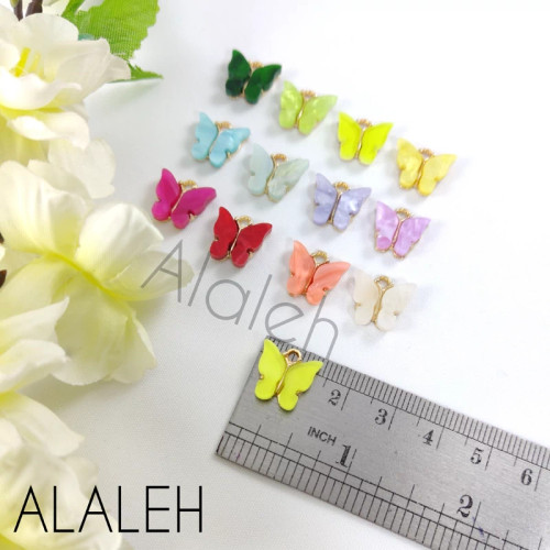 پلاک آویز طرح پروانه ساده 1.5 سانتی (فروش به صورت دونه ای)