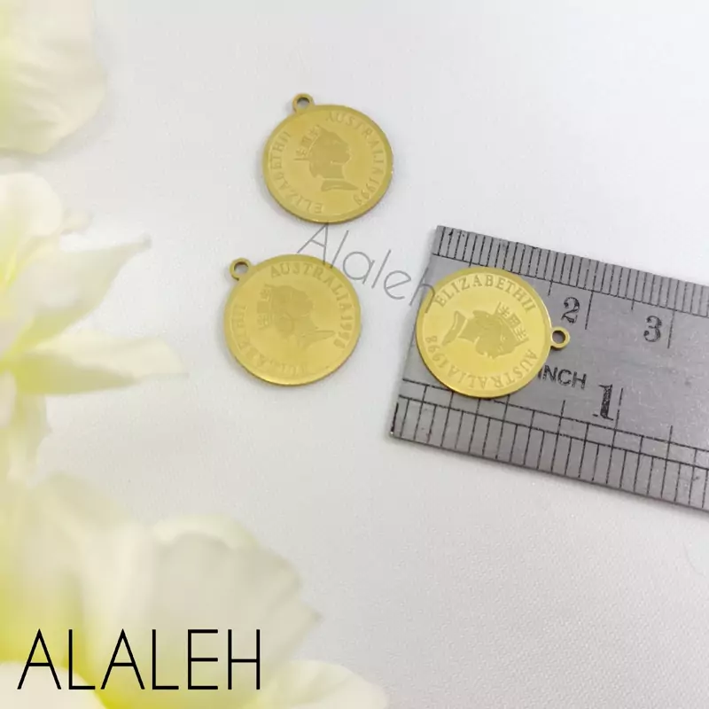 پلاک آویز استیل طرح الیزابت سایز بزرگتر  (فروش به صورت دونه ای)