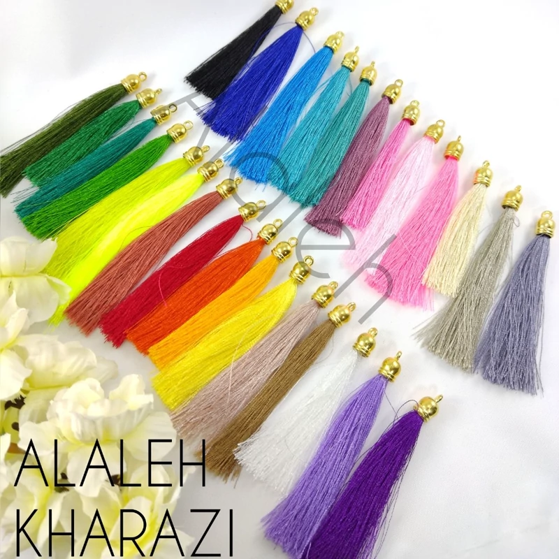 منگوله رنگارنگ چینی ( فروش به صورت  یک بسته 10 تایی)
