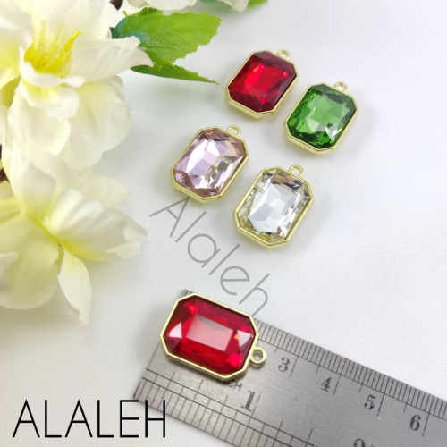 پلاک آویز کریستالی طرح مستطیلی ساده ( فروش به صورت دونه ای)