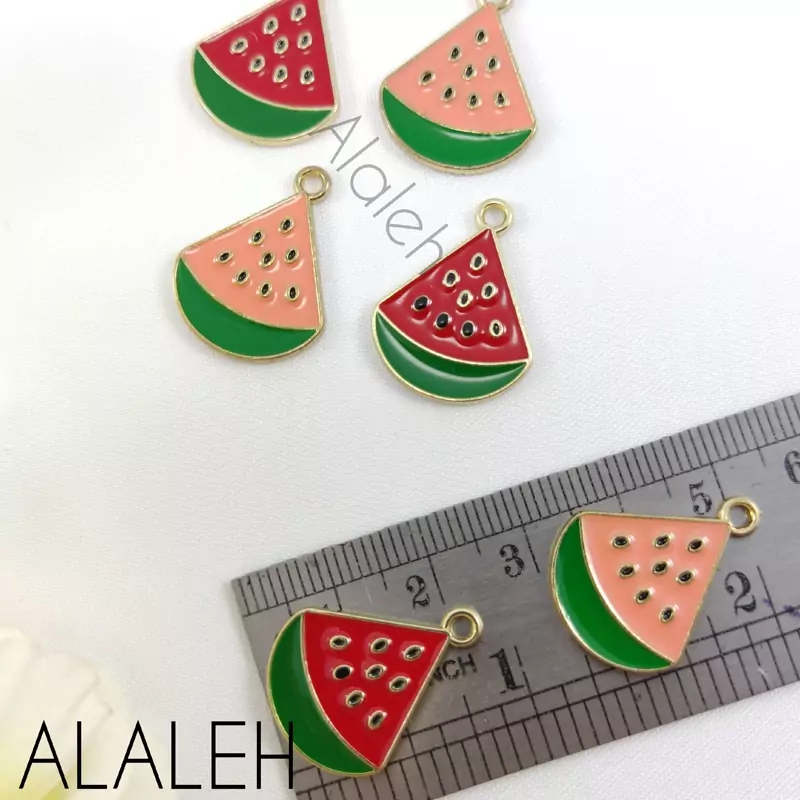 پلاک آویز طرح قاچ هندوانه بزرگ ( فروش به صورت دونه ای)