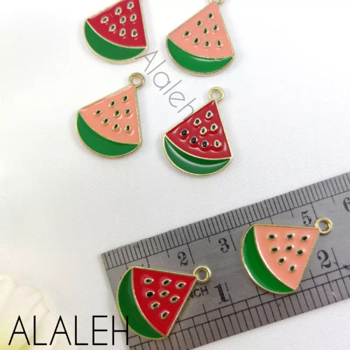 پلاک آویز طرح قاچ هندوانه بزرگ ( فروش به صورت دونه ای)