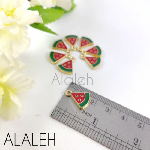 پلاک آویز طرح قاچ هندوانه کوچک ( فروش به صورت دونه ای)