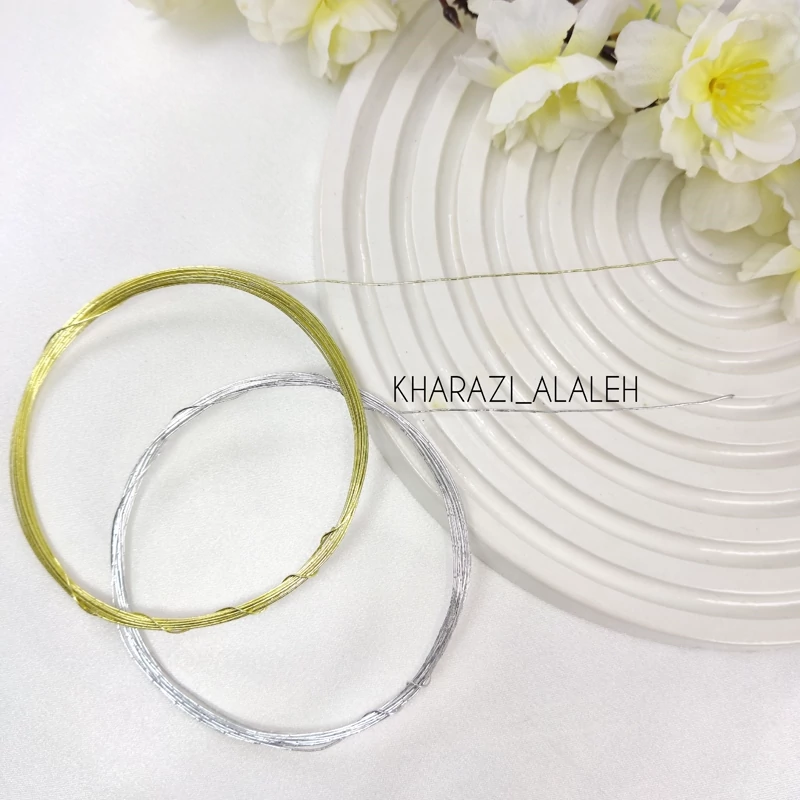 سیم گل سازی روکش دارسایز 08 (فروش به صورت حلقه ای 5 متری)