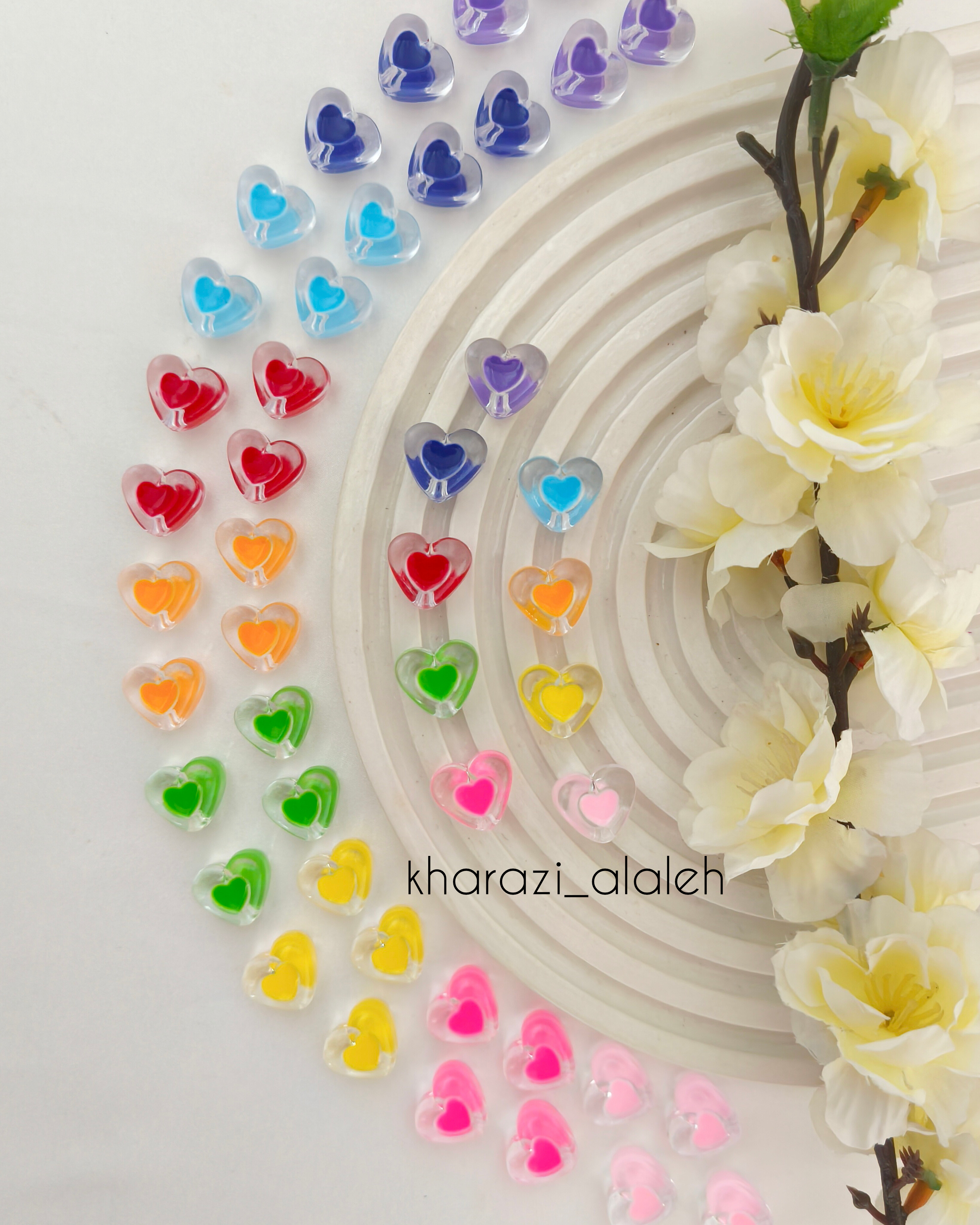 پیکسل قلب تو قلب شیشه ای طرح 2(فروش به صورت دونه ای)